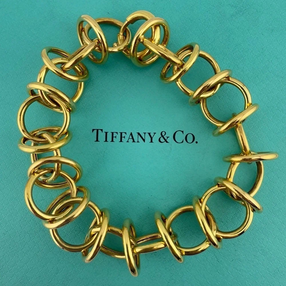 Vintage Tiffany & Co. 18k Paloma Picasso Connections Bracelet Yellow Gold 34g